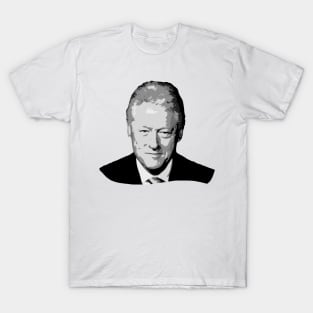 Bill Clinton Gryscale Pop Art T-Shirt